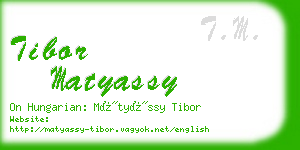 tibor matyassy business card